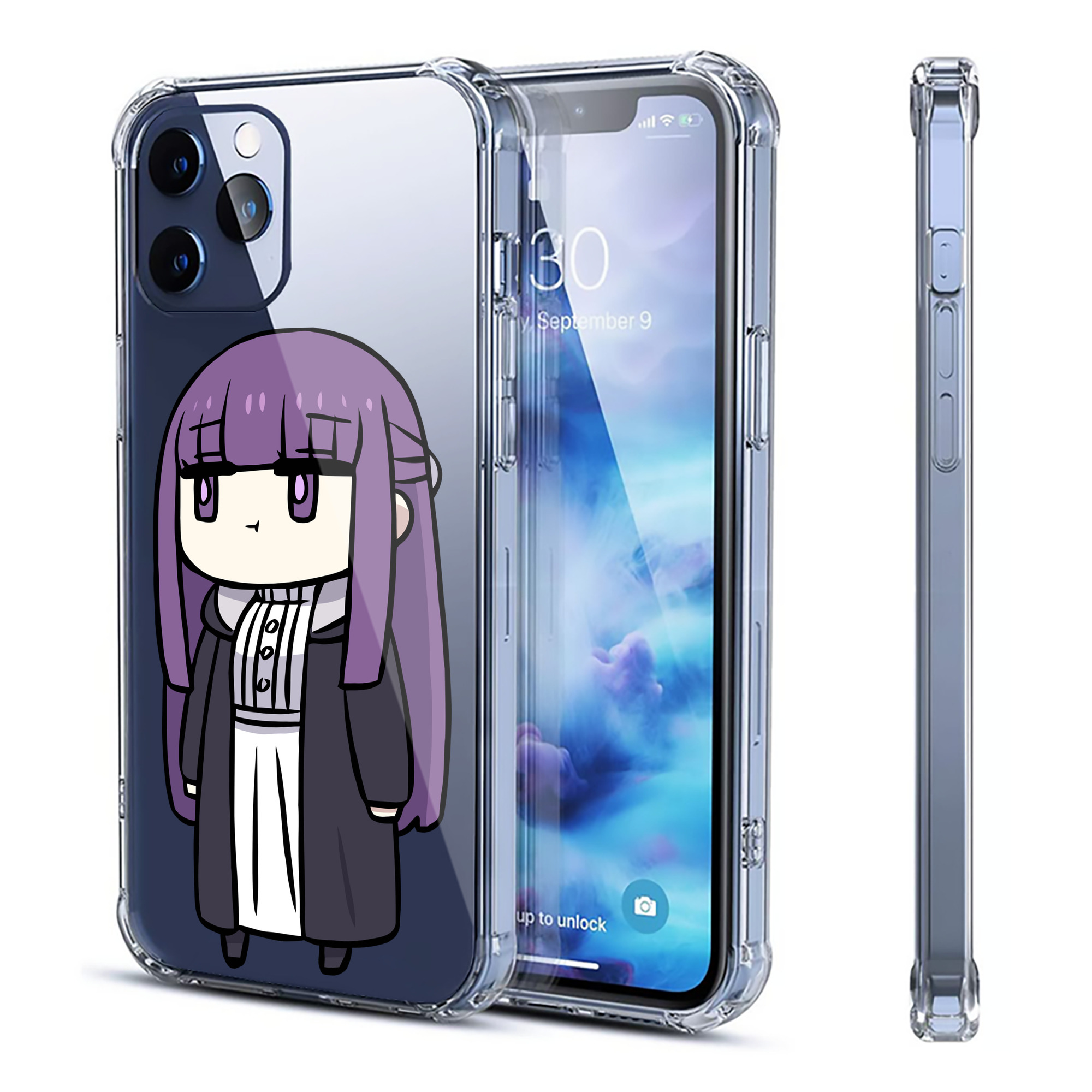（画像用） 葬送のフリーレン Frieren 【iPhone 12シリーズ対応】透明スマホケース（クリアソフトケース）